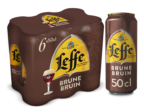 LEFFE abdijbier bruin 6,5% blik 50cl