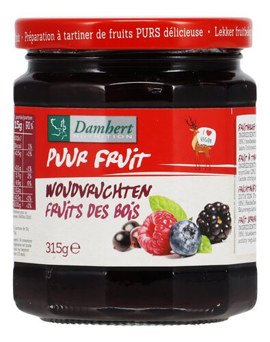 DAMHERT confit.woudvrucht z.suiker 315g