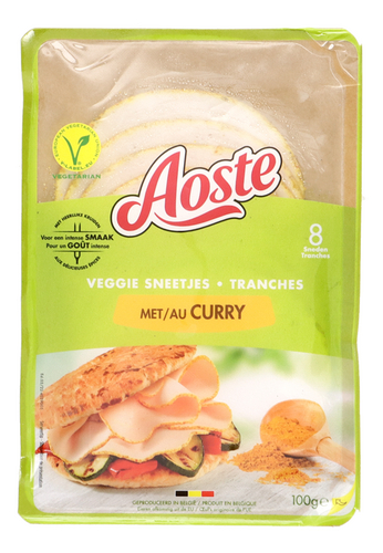 AOSTE Vegetarische Sneetjes Curry 100g