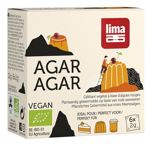LIMA geleerm. poeder Agar-Agar bio 6x2g