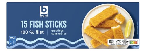 BONI Fishsticks Graatloos 15x30g
