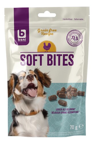 BONI honden soft bites kip kalkoen 70g
