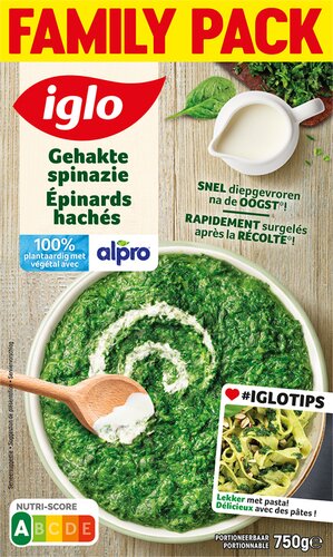 IGLO ALPRO spinazie gehakt 750g