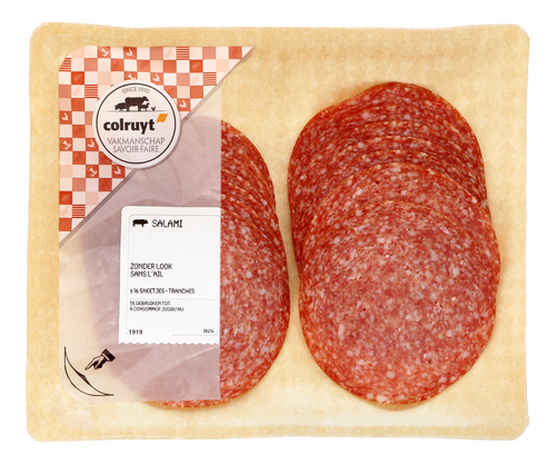COLRUYT salami zonder look 120g