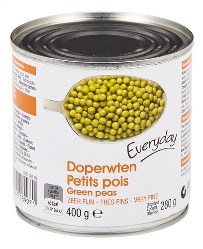 EVERYDAY doperwten zeer fijn 400g