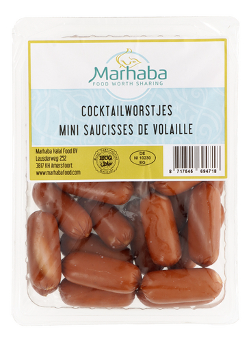 MARHABA cocktailworstjes Halal 400g