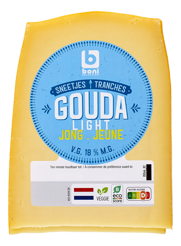 BONI gouda light jong sneetjes 300g