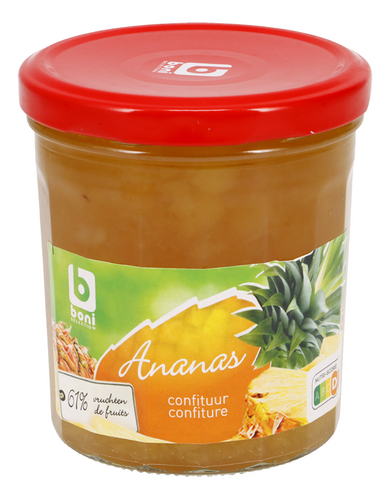 BONI confituur ananas 61% 370g