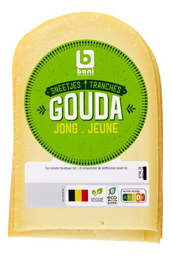 BONI Belg. gouda jong 5 sneetjes 250g