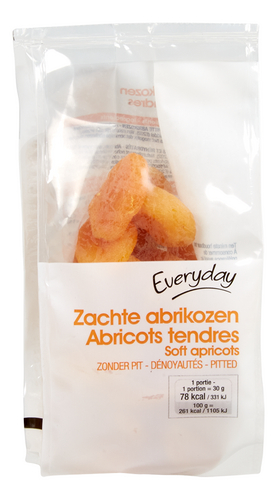 EVERYDAY zachte abrikozen z.pit 200g