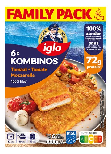 IGLO Kombinos Tomaat MozzarellaMSC 600g