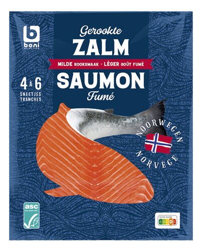 BONI Noorse gerookte zalm sneden 140g