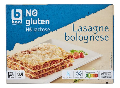 BONI lasagne bolognese glutenvrij 400g