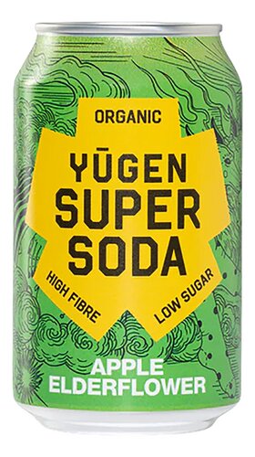 Yügen Super Soda Frisdrank Apple | Elderflower 33cl Drankblik
