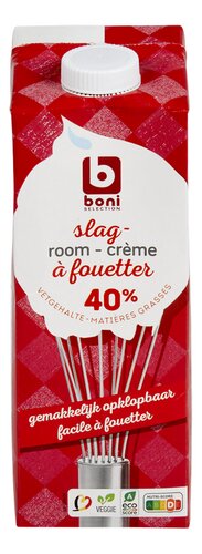 BONI slagroom opklopbaar 40% vg brik 1L