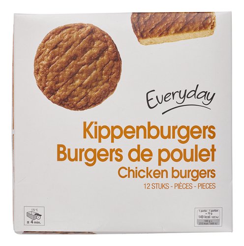 EVERYDAY kippenburgers 12x70g