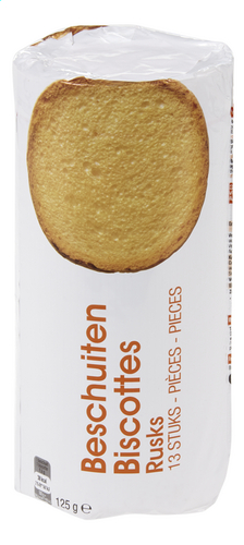 EVERYDAY beschuit natuur rond 13st 125g