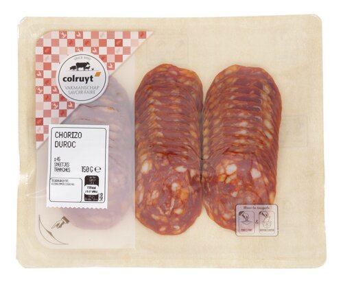 COLRUYT chorizo duroc 150g