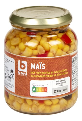 BONI maismix bokaal BBQ 340g