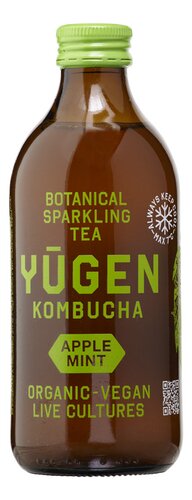 YUGEN Kombucha appel/munt Bio 32,5cl