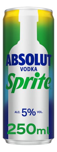 SPRITE Vodka Absolut 5% blik 25cl