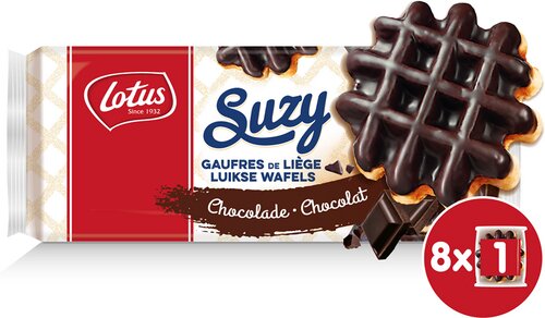 SUZY Luikse wafels chocolade 8st 8x57,5g