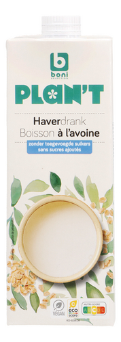 BONI PLAN'T haverdrink z.toeg.suikers 1L