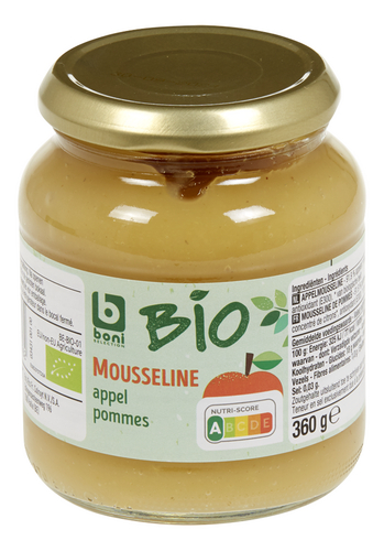 BONI BIO appelmousseline bokaal 360g