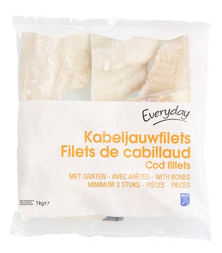 EVERYDAY Kabeljauwfilet z.vel MSC 1kg