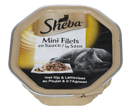 Sheba Mini Filets Kattenvoeding Filets In Saus Kip Lam 85g Bakje Colruyt