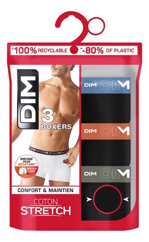 DIM boxer CS zw. bl-or-gr band XXXL 3st