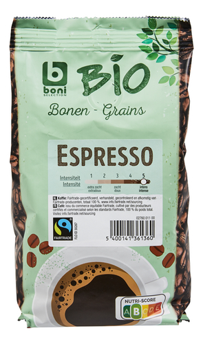 BONI BIO bonen Espresso Fairtrade 250g