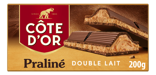 CÔTE D'OR tabl.praliné double lait 200g