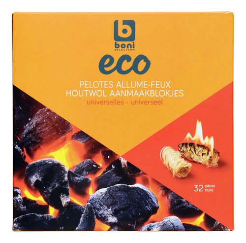 BONI ECO houtwol aanmaakblokje 32st
