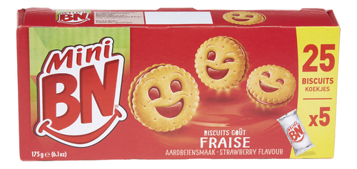BN aardbeiensmaak 5st 175g