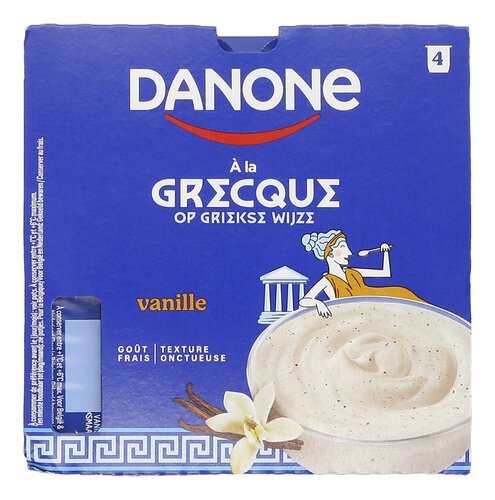 DANONE GRECQUE Yoghurt vanille 4x110g