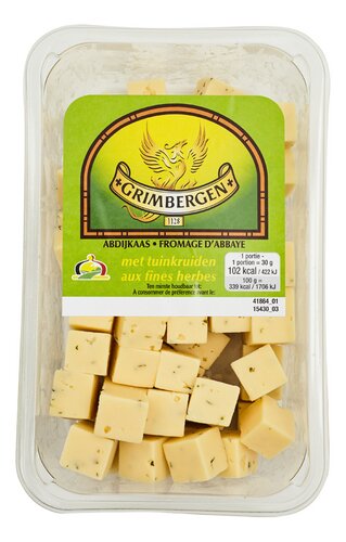 GRIMBERGEN kaas abdij tuinkr.blokje 280g