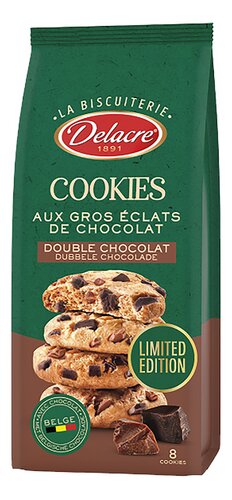 DELACRE Cookies Double chocolat 136g