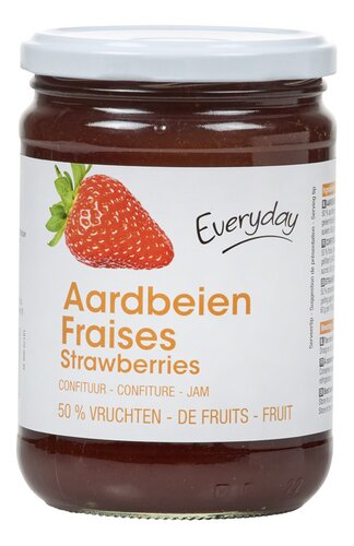 EVERYDAY confituur aardbei 50% 700g
