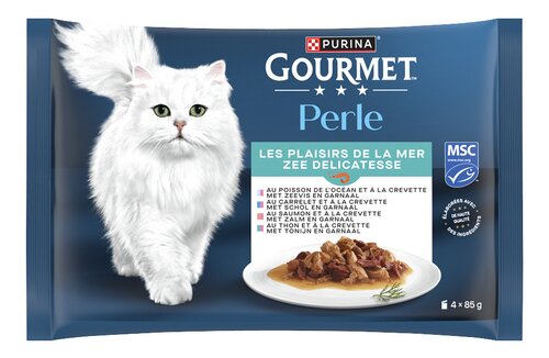 GOURMET Perle zee delicatesse kat 4x85g