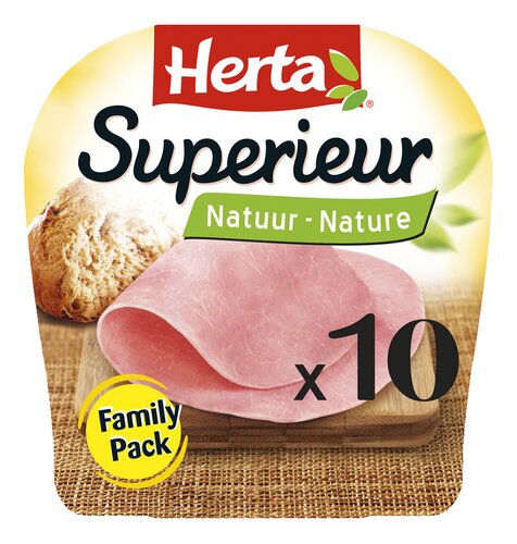 HERTA Superieur ham natuur sn. 340g