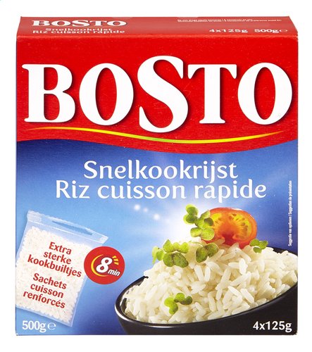 BOSTO rijst snelkookrijst 4x125g