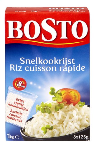 BOSTO rijst snelkook 8x125g