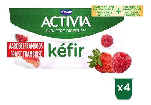 ACTIVIA Kefir Aardbei Framb 4x125g