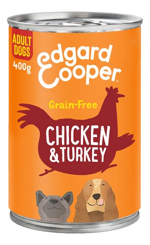 EDGARD&COOPER Adult Kip&Kalkoen 400g