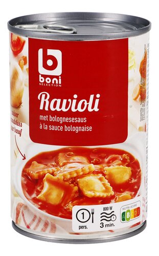 BONI ravioli bolognaisesaus blik 400g