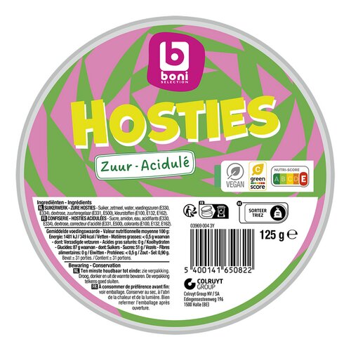 BONI snoep hosties zuur 125g
