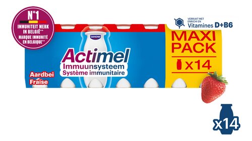 ACTIMEL aardbei 14x100g
