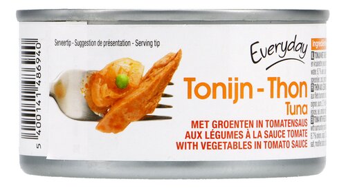 EVERYDAY tonijn groenten-tom.saus 185g