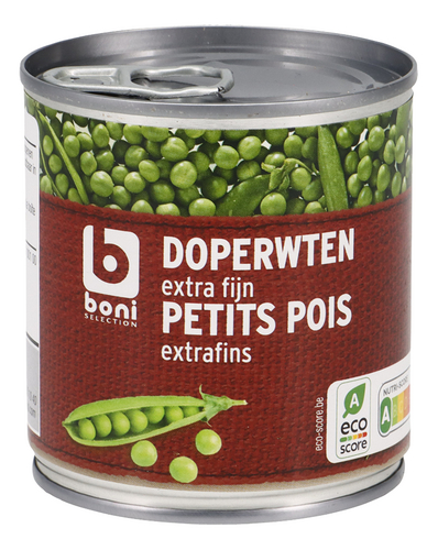 BONI doperwten extra fijn blik 200g